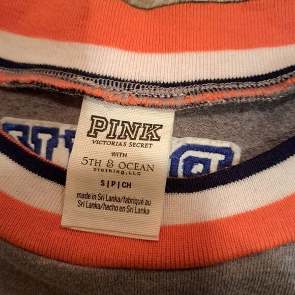 VICTORIA'S Secret Pink 5th & Ocean FLORIDA sweater embroidered Satin Letters S - Picture 4 of 5